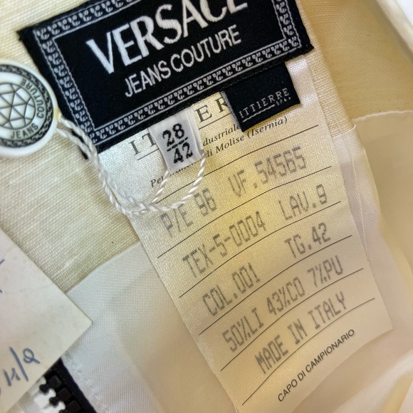 New VTG Versace Couture Mini Dress Back Zip Sz 42 - Picture 7 of 12